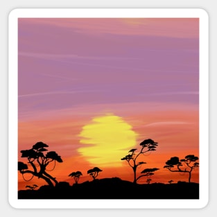 African Sunset Sticker